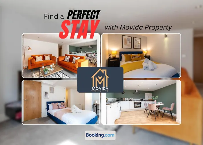 Stylish Two Bed Town Centre Apartment By Movida Property Group Short Lets & Serviced Accommodation With Parking